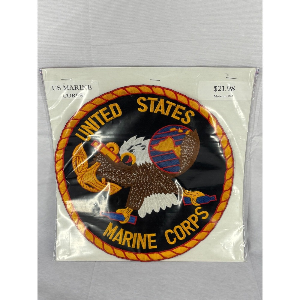 US Marine Corps Large Back Patch Embroidered Military Emblem Jacket Decal 10in